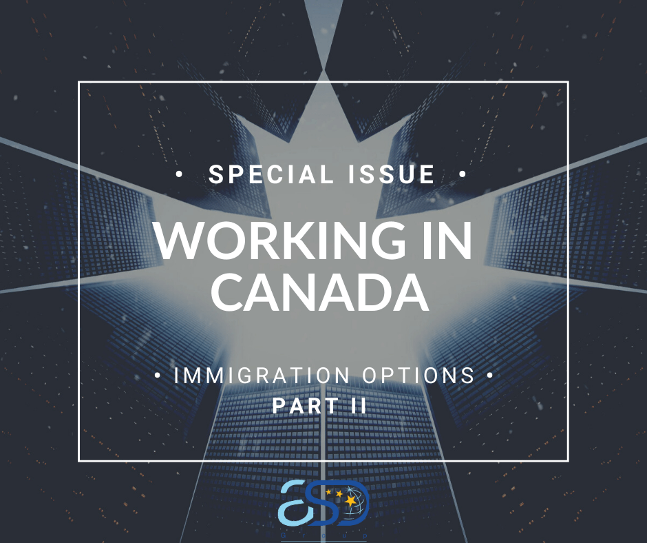 Working in Canada: the options of immigration